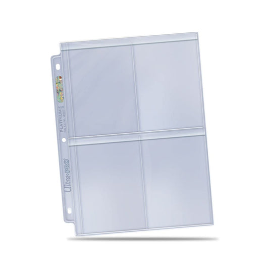 Ultra PRO 4-Pocket Secure Platinum Page for Toploaders (100 Fogli)